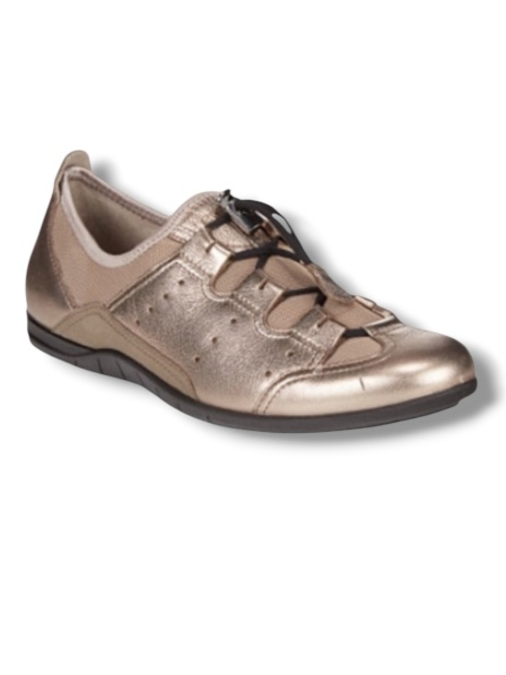 Ecco Women's Bluma Toggle Sneakers Metallic Bronze Slip On Shoes